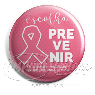 bóton outubro rosa laço rosa gmprint