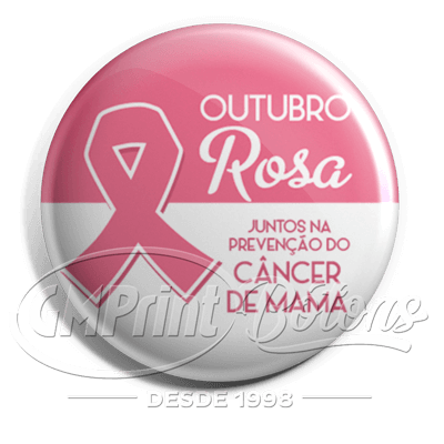 bóton outubro rosa laço rosa gmprint