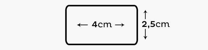 pin resinado retangular 40mm x 25mm
