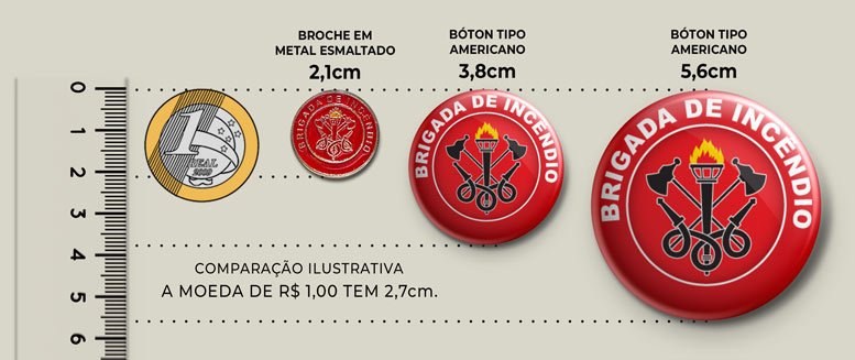 Bótons Brigada de Incêndio Pin Brigada de Incêndio