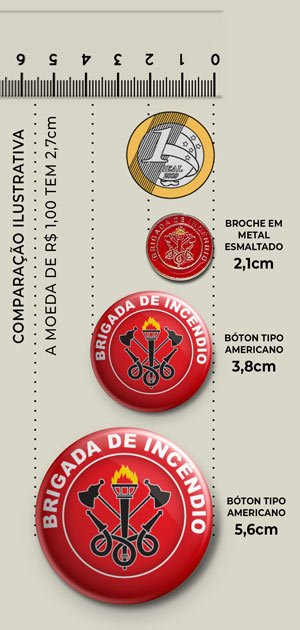 Bótons Brigada de Incêndio Pin Brigada de Incêndio