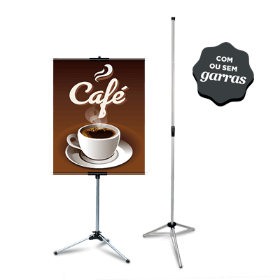 porta banner tripé ajustável