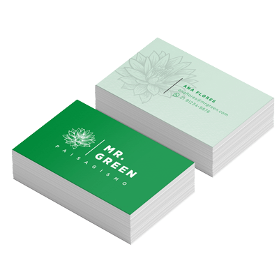 cartão de visitas frente e verso